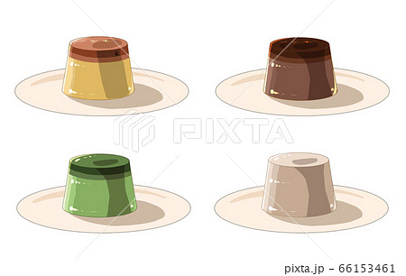 お皿にのったプリン 66153461