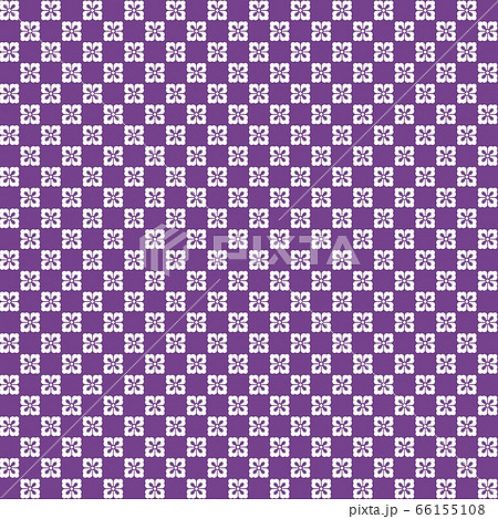 市松花菱の和柄パターンの背景素材 江戸紫 のイラスト素材
