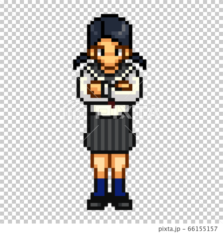 学生女性01腕組み 66155157