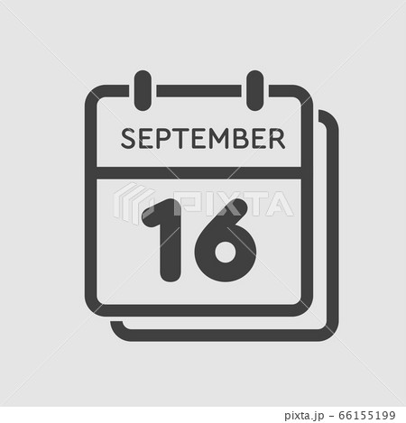 Calendar icon day 16 September, template date days Calendar icon day 16 September, template date days 66155199