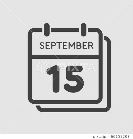 Calendar icon day 15 September, template date days Calendar icon day 15 September, template date days 66155203