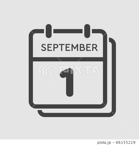 Calendar icon day 1 September, template date days 66155229