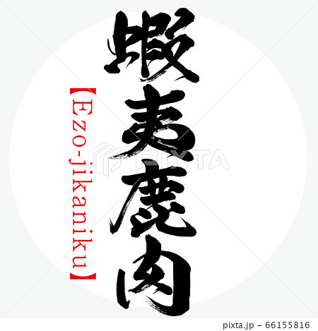 蝦夷鹿肉・Ezojika niku・北海道の特産品(筆文字・手書き 蝦夷鹿肉・Ezojika niku・北海道の特産品(筆文字・手書き 66155816