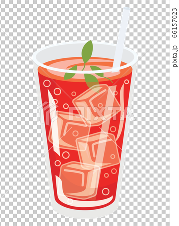 赤いカシスジュースのイラスト 66157023
