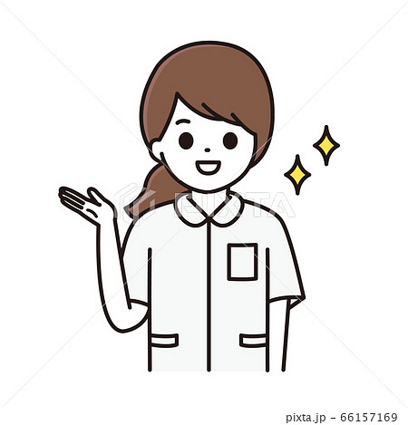 案内をする看護師 案内をする看護師 66157169