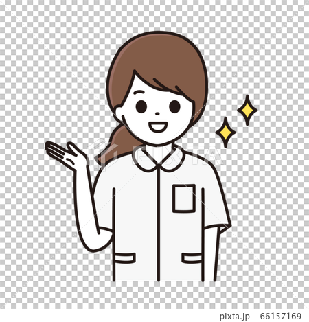 案内をする看護師 案内をする看護師 66157169