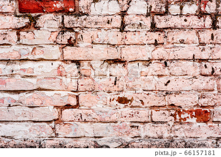 Texture of a brick wall with cracks and scratches 66157181