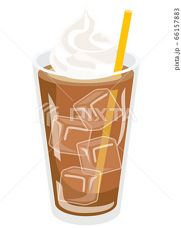 グラスに入ったコーヒーフロート 66157883
