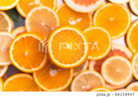 Fruit orange on white background 66158447