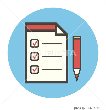 Blank contract and red pencil. Vector flat Blank contract and red pencil. Vector flat 66159888