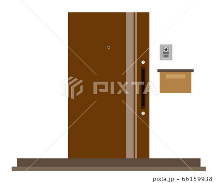 玄関扉とインターホンのイラスト 玄関扉とインターホンのイラスト 66159938