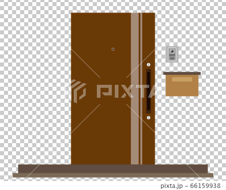 玄関扉とインターホンのイラスト 玄関扉とインターホンのイラスト 66159938