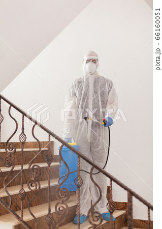 Man spreading chemical 66160051