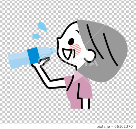 Senior woman hydration oral rehydration fluid 66161370