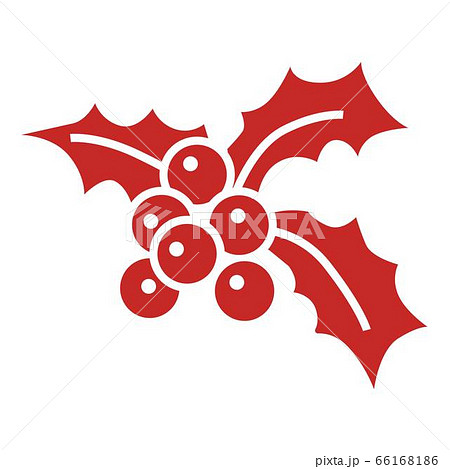 Xmas berries icon, simple style 66168186