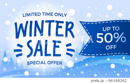 Limited time winter sale banner, isometric style 66168262