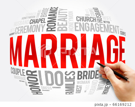 Marriage word cloud collage, concept Marriage word cloud collage, concept 66169212