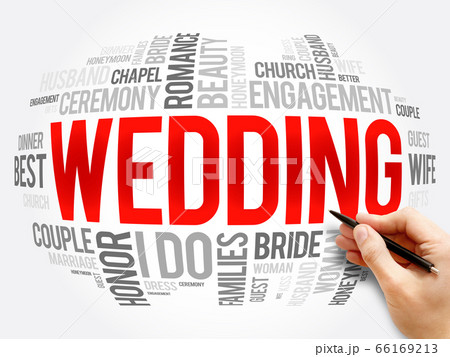 Wedding word cloud collage, social concept 66169213