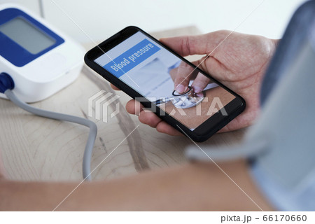 text blood pressure in a smartphone 66170660