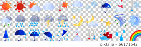 Set of art weather weather illustrations Set of art weather weather illustrations 66171642