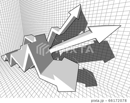 three fast rising arrows in abstract business diagram three fast rising arrows in abstract business diagram 66172078