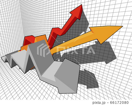 three fast rising arrows in abstract business diagram three fast rising arrows in abstract business diagram 66172080