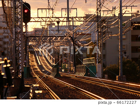 阪神 芦屋駅付近の夕暮れ 阪神 芦屋駅付近の夕暮れ 66172227