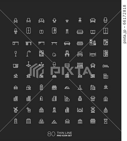 Line art simple icon set for web and applications 66172818