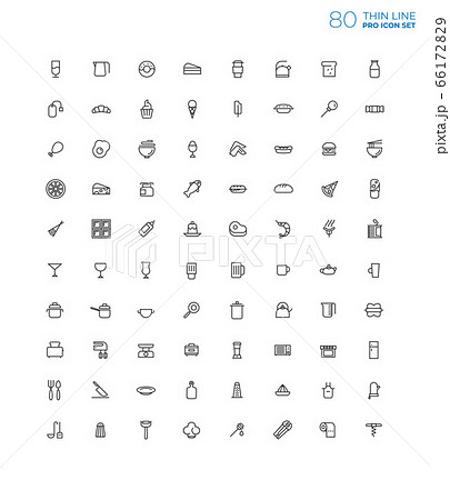 Line art simple icon set for web and applications Line art simple icon set for web and applications 66172829