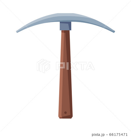 Pickaxe Tool, Mining or Geology Industry Equipment Flat Style Vector Illustration on White Background 66175471