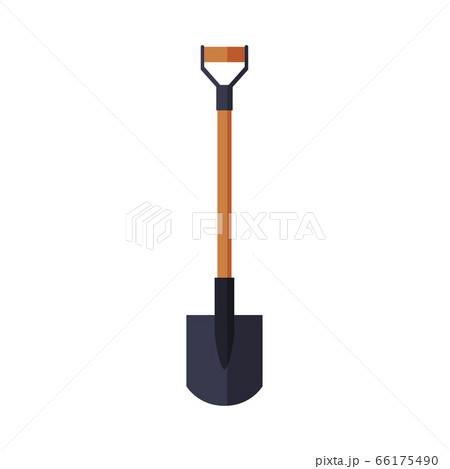 Shovel Tool, Firefighting Equipment Flat Style Vector Illustration on White Background Shovel Tool, Firefighting Equipment Flat Style Vector Illustration on White Background 66175490