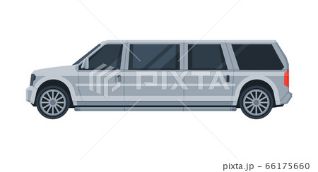 Limousine Car, Premium Luxurious Limo Vehicle, Side View Flat Vector Illustration Limousine Car, Premium Luxurious Limo Vehicle, Side View Flat Vector Illustration 66175660