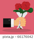 grab bouquet in hand vector 66176042