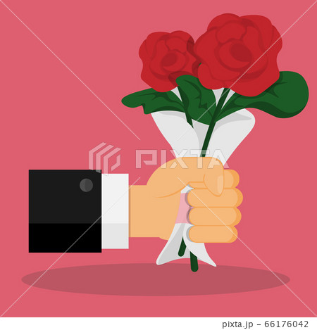 grab bouquet in hand vector 66176042