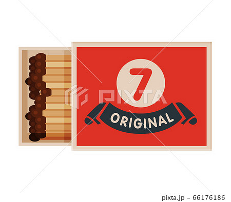 Red Opened Matchbox with Matches, Sulphur Head Match set for Bonfire, Gas Stove, Smoking Vector Illustration Red Opened Matchbox with Matches, Sulphur Head Match set for Bonfire, Gas Stove, Smoking Vector Illustration 66176186