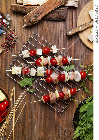 Making kebab from chicken Making kebab from chicken 66176327