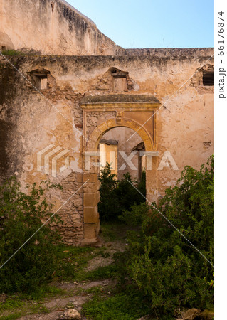 Gate in a yard of abandoned house, Morocco Gate in a yard of abandoned house, Morocco 66176874