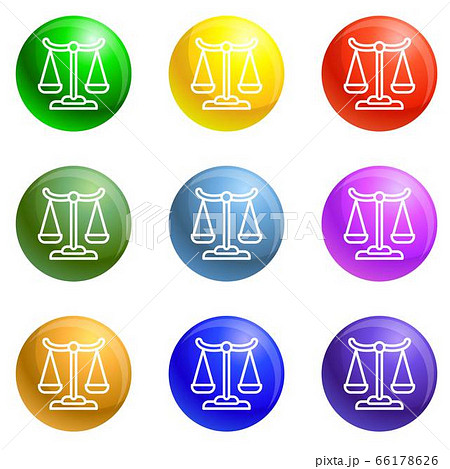 Financial balance icons set vector Financial balance icons set vector 66178626