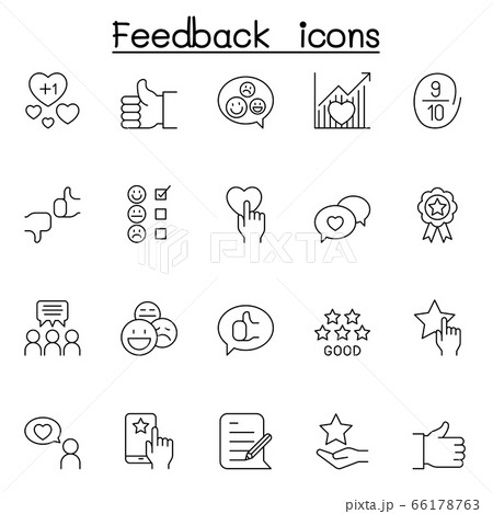 Set of Customer Feedback line icons. contains such 66178763