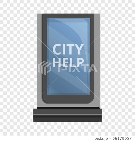 City help light box icon, cartoon style 66179057