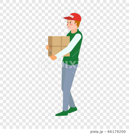 Volunteer help box icon, flat style 66179200