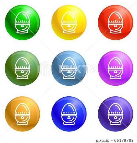 Egg timer icons set vector 66179788