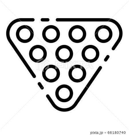 Bowling triangular form icon, outline style 66180740