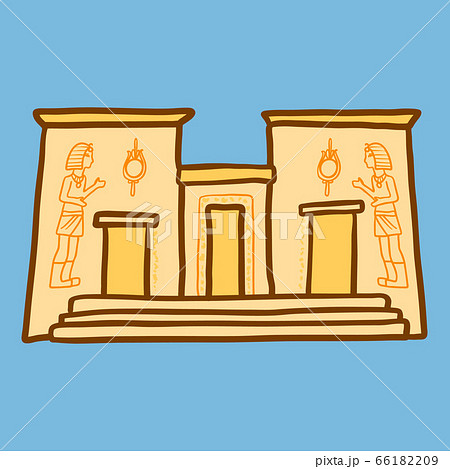 Egypt temple icon, hand drawn style Egypt temple icon, hand drawn style 66182209