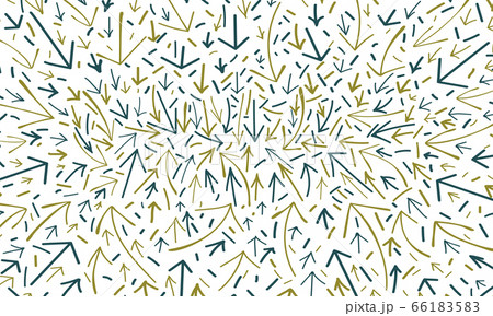 Arrow doodle background from the shooter on white under the mask 66183583