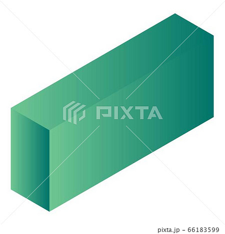 Green carton package icon, isometric style Green carton package icon, isometric style 66183599