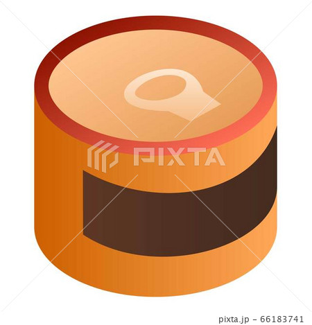 Brown tin can icon, isometric style Brown tin can icon, isometric style 66183741