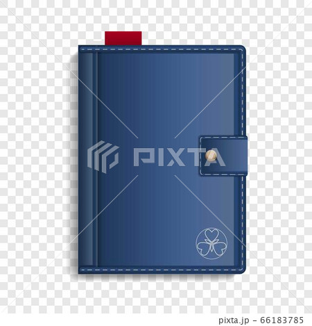 Closed sketchbook icon, realistic style 66183785