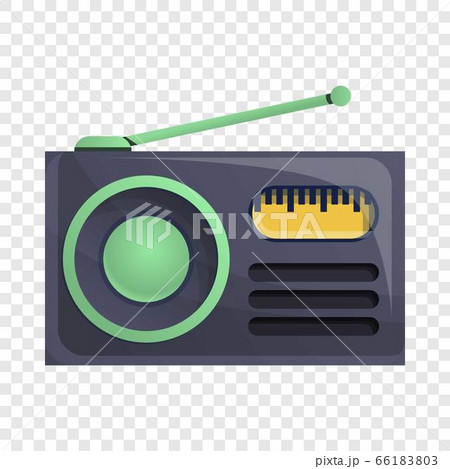 Radio news icon, cartoon style 66183803