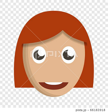 Girl cute face icon, cartoon style Girl cute face icon, cartoon style 66183918